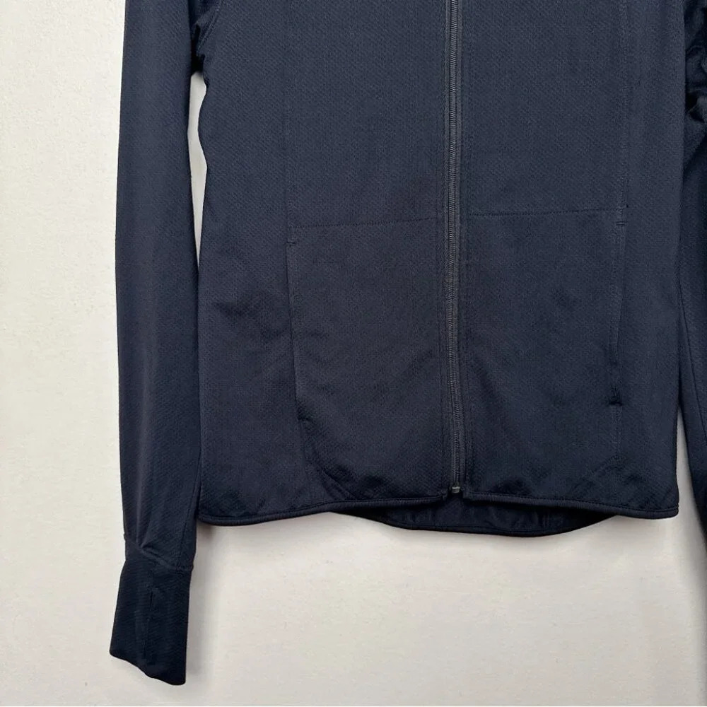 Women's Black Zip-Front Hooded Jacket - Picture 10 of 15